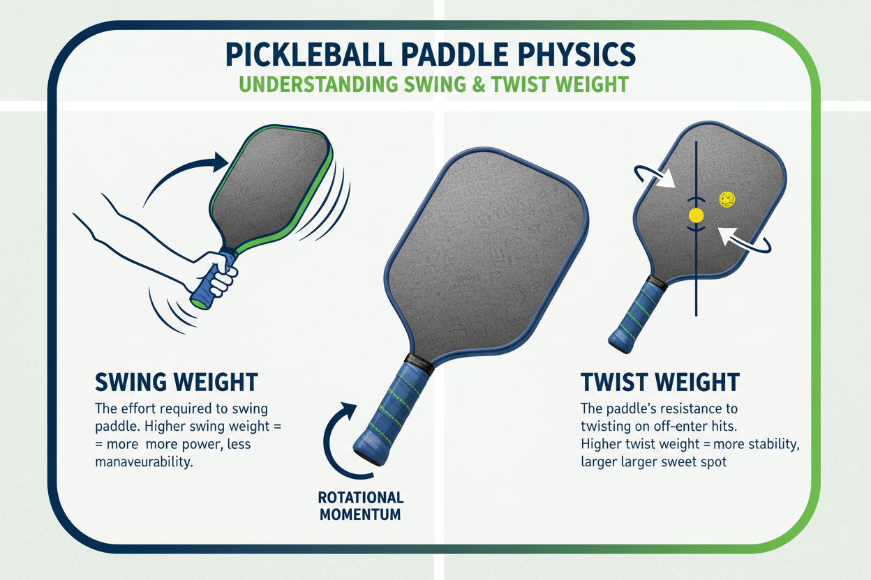 Pickleball Paddle Guide: Understanding Swing Weight and Twist Weight