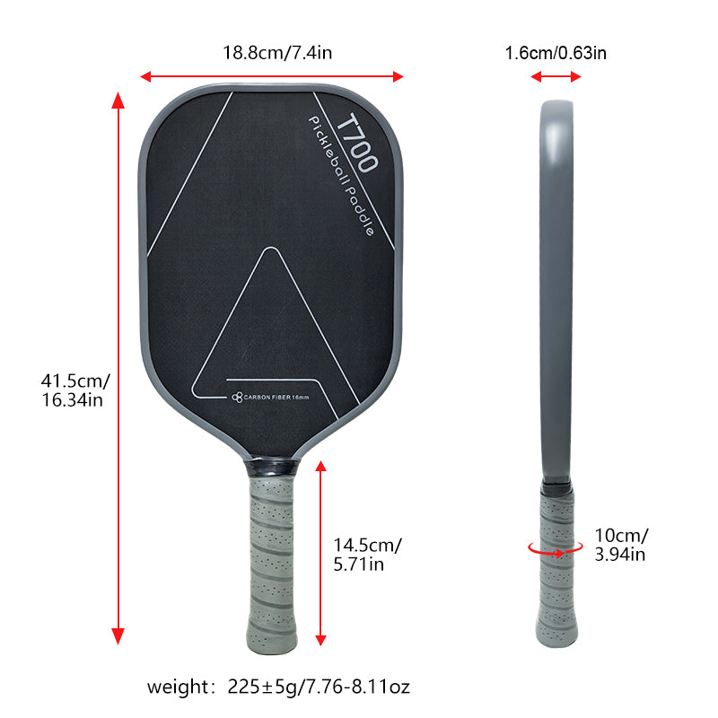AVIP A Series Gen2 16MM T700 Raw Carbon Fiber Pickleball Paddle