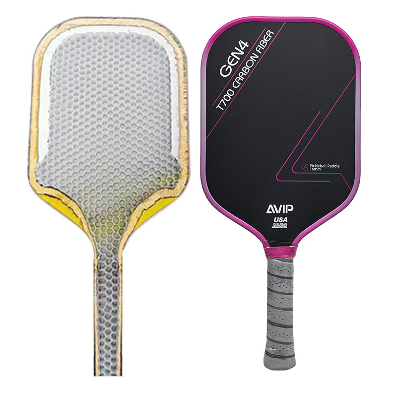 AVIP Pro Series 16MM T700 Raw Carbon Fiber Pickleball Paddle - AVIP