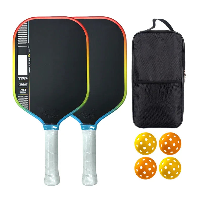 Pickleball Paddle Set - 2 Paddles, 4 Balls & Bag Bundle - AVIP