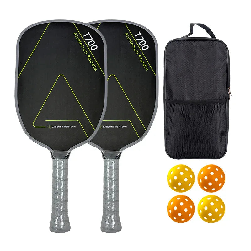 Pickleball Paddle Set - 2 Paddles, 4 Balls & Bag Bundle - AVIP