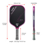 AVIP Pro Series 16MM T700 Raw Carbon Fiber Pickleball Paddle - AVIP