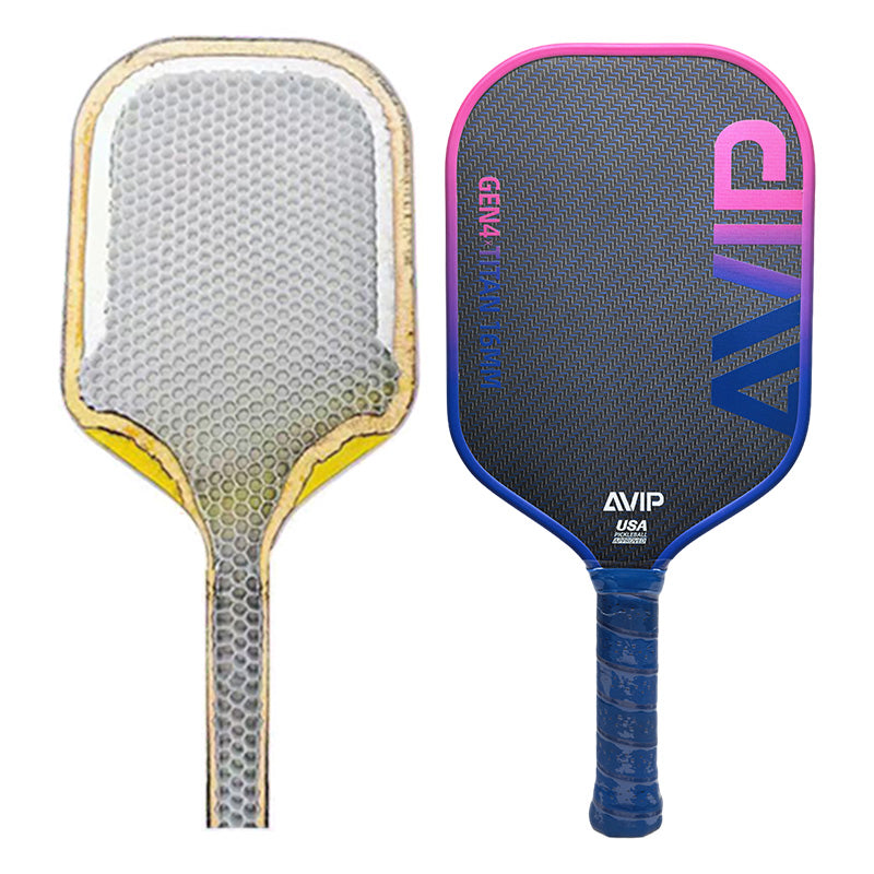 AVIP Ultra Series Blue Titanium Wire Pickleball Paddle