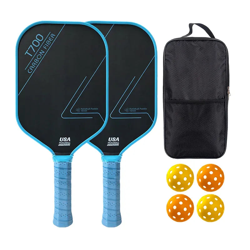 Pickleball Paddle Set - 2 Paddles, 4 Balls & Bag Bundle - AVIP
